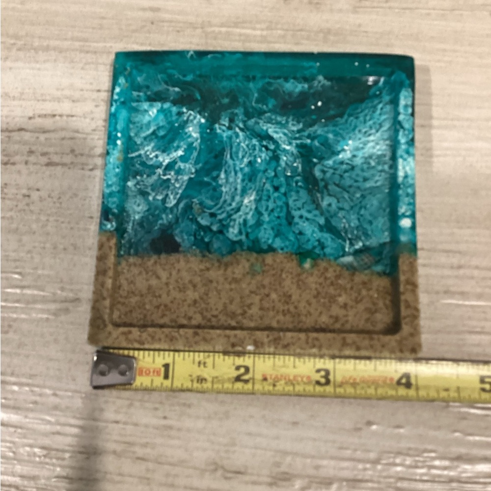 Coastal Elegance handmade resin Coaster